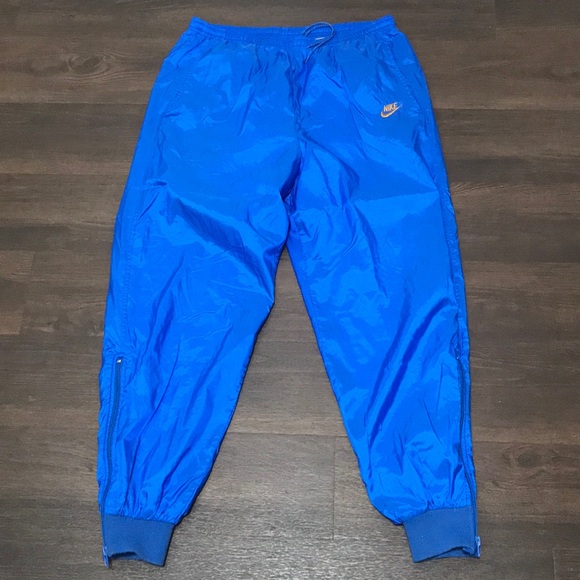 nike windbreaker pants blue